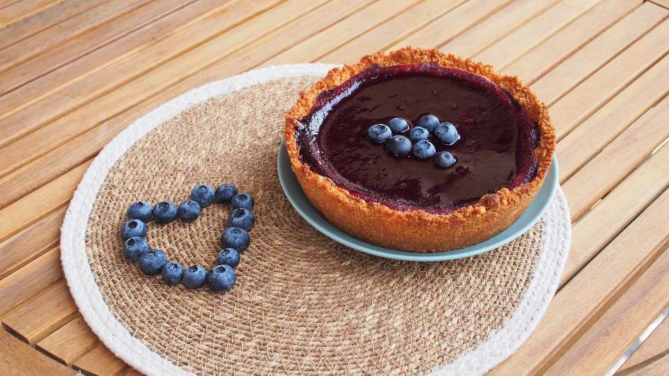 Cheesecake cotta mirtilli intera