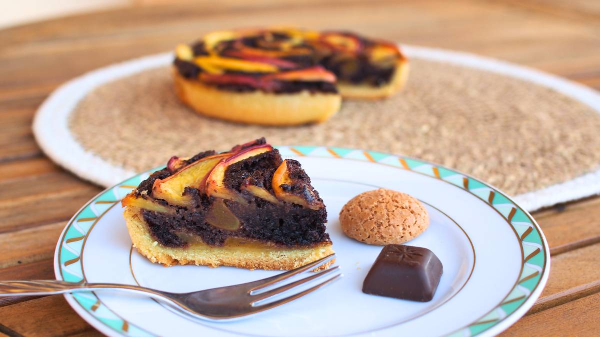 Crostata pesche e amaretti