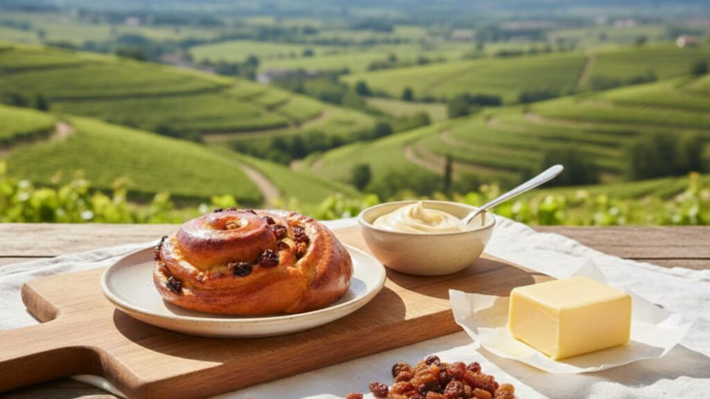 Girella con crema e uvetta